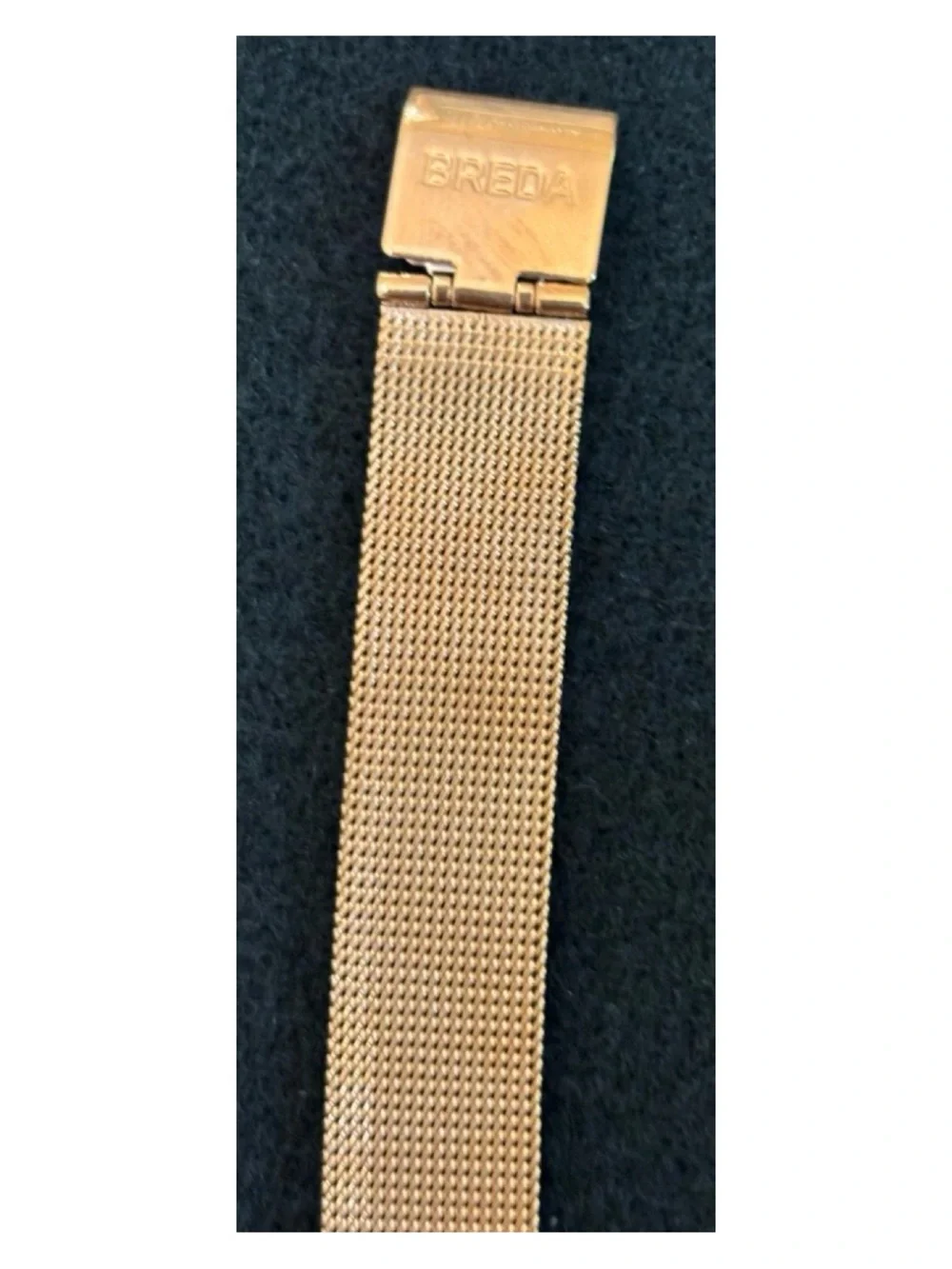 NWOT** Anthropologie BREDA Joule Mesh Watch in Rose Gold  **Needs Battery
